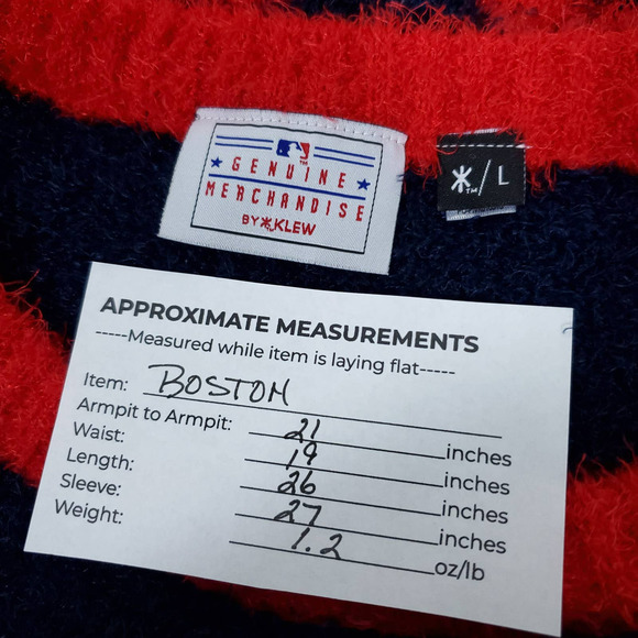 Genuine Merchandise by Klew Womens Sweater Large Boston Red Sox Sports Pullover - Picture 6 of 7